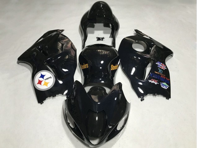 1996-2007 Suzuki GSXR 1300 Motorcycle Fairings - Glossy Black Team Logo UK Manufacturers