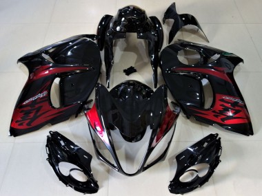 2008-2020 Suzuki GSXR 1300 Motorcycle Fairings - Glossy Black Candy Red UK Manufacturers