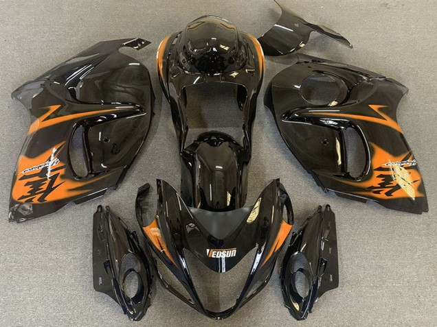 2008-2020 Suzuki GSXR 1300 Motorcycle Fairings - Glossy Black Orange UK Manufacturers