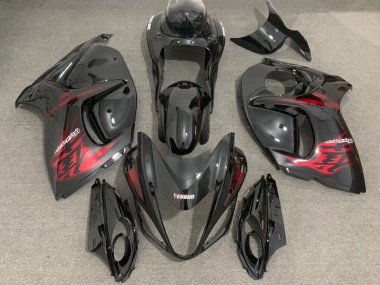 2008-2020 Suzuki GSXR 1300 Motorcycle Fairings - Glossy Black Red UK Manufacturers