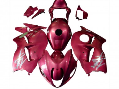 1996-2007 Suzuki GSXR 1300 Motorcycle Fairings - Glossy Red Silver Logo UK Manufacturers