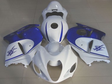 1996-2007 Suzuki GSXR 1300 Motorcycle Fairings - Glossy White Blue UK Manufacturers