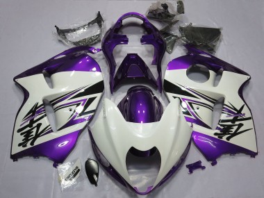 1996-2007 Suzuki GSXR 1300 Motorcycle Fairings - Glossy White Purple UK Manufacturers