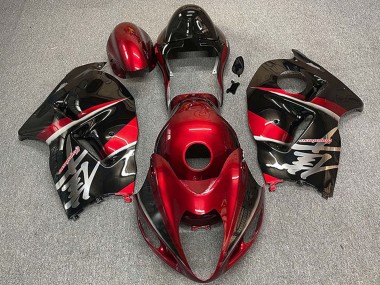 1996-2007 Suzuki GSXR 1300 Motorcycle Fairings - Maroon Red Black Style UK Manufacturers