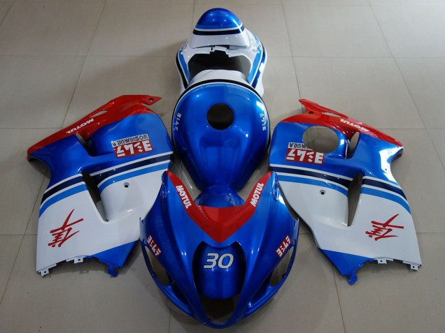 1996-2007 Suzuki GSXR 1300 Motorcycle Fairings - Blue White Red UK Manufacturers