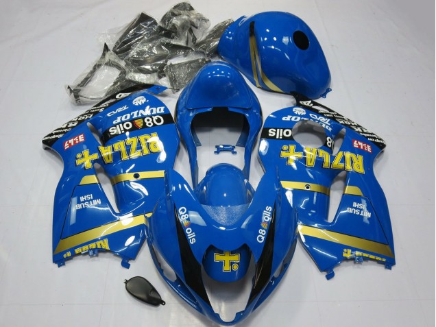 1996-2007 Suzuki GSXR 1300 Motorcycle Fairings - Blue Gold Rizla UK Manufacturers