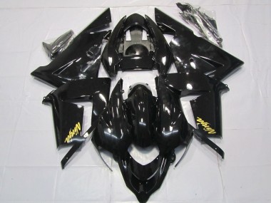 2004-2005 Kawasaki ZX10R Motorcycle Fairings - Glossy Black Gold UK Manufacturers