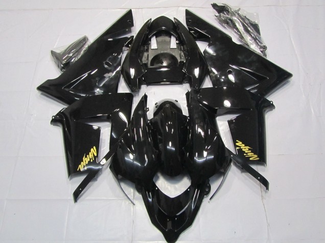 2004-2005 Kawasaki ZX10R Motorcycle Fairings - Glossy Black Gold UK Manufacturers