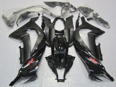 2011-2015 Kawasaki ZX10R Motorcycle Fairings - Glossy Black Matte Black Red Decal UK Manufacturers