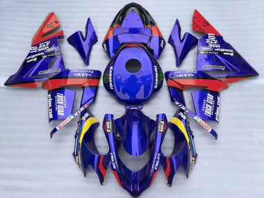 2004-2005 Kawasaki ZX10R Motorcycle Fairings - Blue and Red Trick Star UK Manufacturers