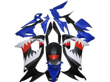 2008-2010 Kawasaki ZX10R Motorcycle Fairings - Blue Black White Red Shark UK Manufacturers