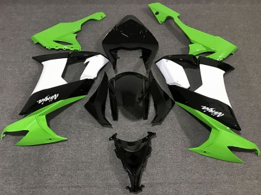 2008-2010 Kawasaki ZX10R Motorcycle Fairings - Green White Black UK Manufacturers