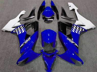2008-2010 Kawasaki ZX10R Motorcycle Fairings - White Blue Black UK Manufacturers