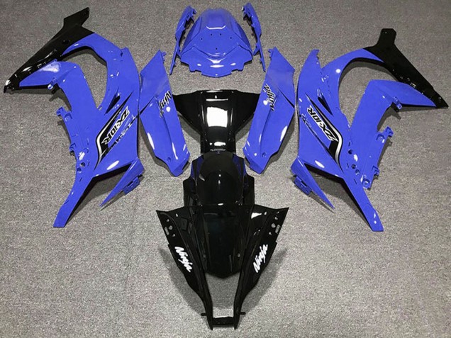 2011-2015 Kawasaki ZX10R Motorcycle Fairings - Blue Glossy Black UK Manufacturers