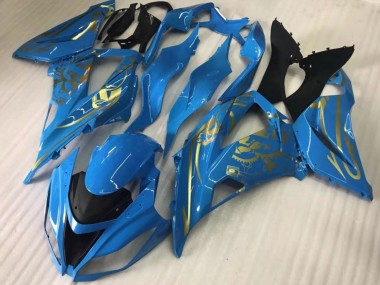 2016-2020 Kawasaki ZX10R Motorcycle Fairings - Blue Gold UK Manufacturers