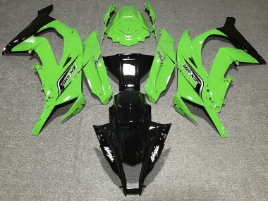 2011-2015 Kawasaki ZX10R Motorcycle Fairings - Green Glossy Black UK Manufacturers