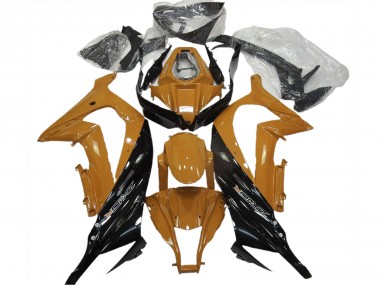 2011-2015 Kawasaki ZX10R Motorcycle Fairings - Dark Orange Glossy Black UK Manufacturers