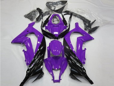 2011-2015 Kawasaki ZX10R Motorcycle Fairings - Purple Glossy Black UK Manufacturers
