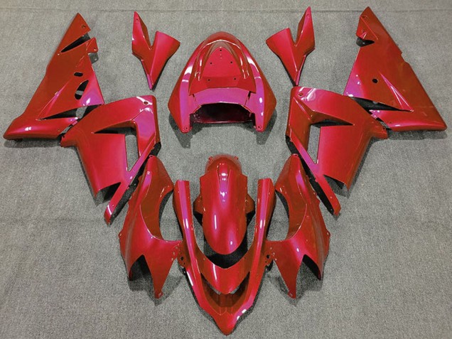 2004-2005 Kawasaki ZX10R Motorcycle Fairings - Glossy Red UK Manufacturers