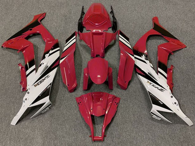 2011-2015 Kawasaki ZX10R Motorcycle Fairings - Maroon Red White Black UK Manufacturers