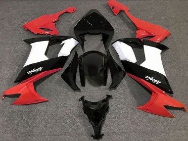 2008-2010 Kawasaki ZX10R Motorcycle Fairings - Glossy Red Black and White UK Manufacturers