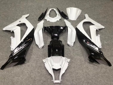 2011-2015 Kawasaki ZX10R Motorcycle Fairings - White Glossy Black UK Manufacturers