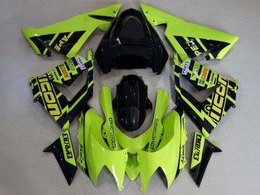 2004-2005 Kawasaki ZX10R Motorcycle Fairings - High Viz Yellow and Black UK Manufacturers