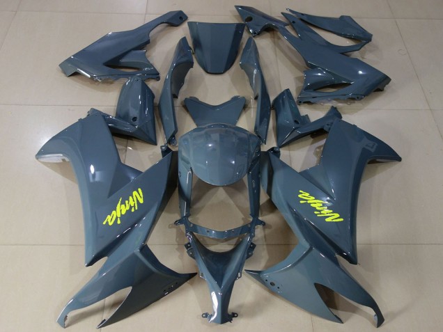 2008-2010 Kawasaki ZX10R Motorcycle Fairings - Dark Nardo Grey High Viz Yellow UK Manufacturers