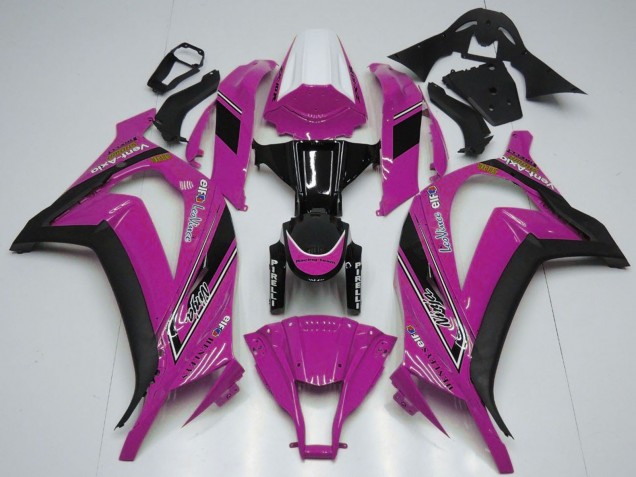 2011-2015 Kawasaki ZX10R Motorcycle Fairings - White Pink Glossy Black OEM Style UK Manufacturers