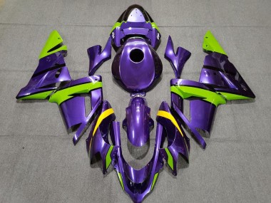 2004-2005 Kawasaki ZX10R Motorcycle Fairings - Purple Green and Yellow UK Manufacturers