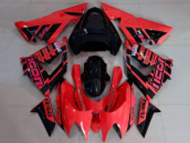 2004-2005 Kawasaki ZX10R Motorcycle Fairings - Red and Black Logo UK Manufacturers