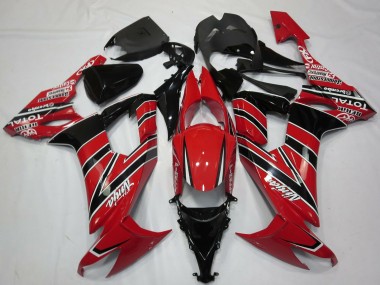 2008-2010 Kawasaki ZX10R Motorcycle Fairings - Red Black UK Manufacturers
