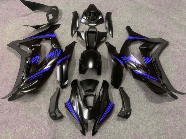 2016-2020 Kawasaki ZX10R Motorcycle Fairings - Matte Black Blue Ninja UK Manufacturers