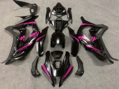 2016-2020 Kawasaki ZX10R Motorcycle Fairings - Matte Black Pink Ninja UK Manufacturers