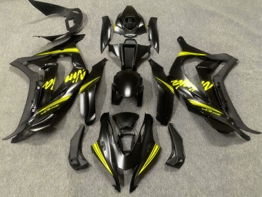 2016-2020 Kawasaki ZX10R Motorcycle Fairings - Matte Black Yellow Ninja UK Manufacturers