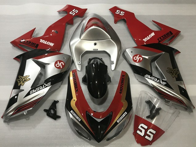 2006-2007 Kawasaki ZX10R Motorcycle Fairings - Red Silver Gold Black UK Manufacturers