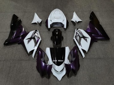 2004-2005 Kawasaki ZX10R Motorcycle Fairings - White Purple and Black UK Manufacturers