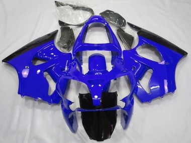 2000-2002 Kawasaki ZX6R Motorcycle Fairings - Blue Glossy Black UK Manufacturers