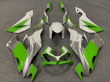 2019-2022 Kawasaki ZX6R Motorcycle Fairings - White Silver Green UK Manufacturers