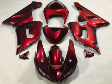 2005-2006 Kawasaki ZX6R Motorcycle Fairings - Metallic Red UK Manufacturers
