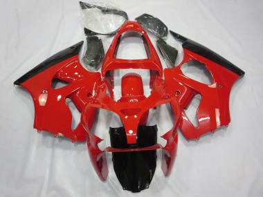 2000-2002 Kawasaki ZX6R Motorcycle Fairings - Red Glossy Black UK Manufacturers