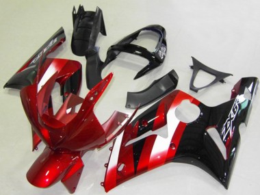 2003-2004 Kawasaki ZX6R Motorcycle Fairings - Red White Glossy Black UK Manufacturers