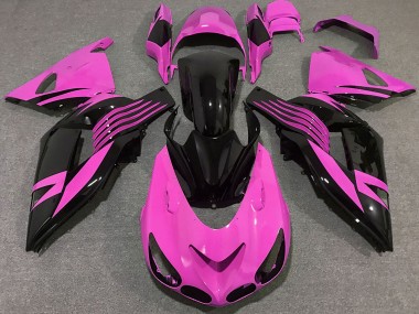 2006-2011 Kawasaki ZX14R Motorcycle Fairings - Pink Glossy Black UK Manufacturers