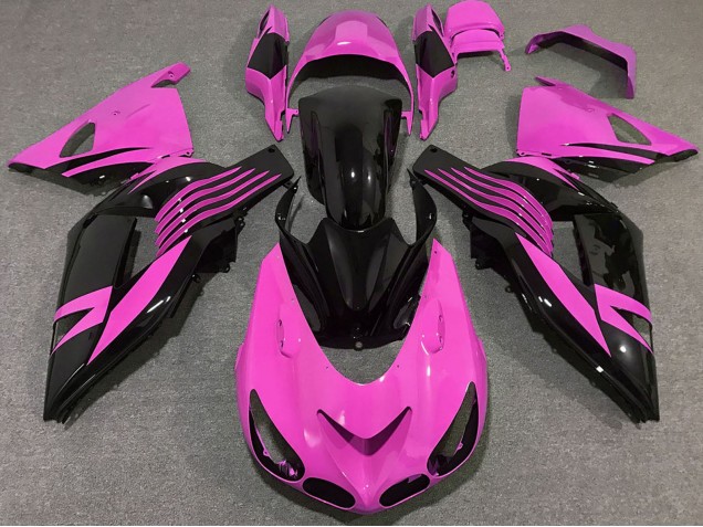2006-2011 Kawasaki ZX14R Motorcycle Fairings - Pink Glossy Black UK Manufacturers