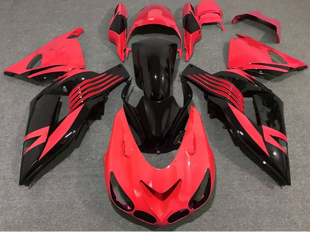 2006-2011 Kawasaki ZX14R Motorcycle Fairing - Red Glossy Black UK Manufacturers