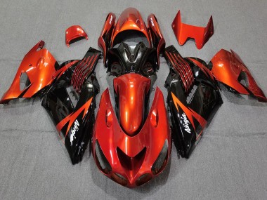 2006-2011 Kawasaki ZX14R Motorcycle Fairings - Red Glossy Black UK Manufacturers