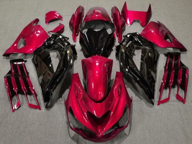 2012-2024 Kawasaki ZX14R ZZR1400 Motorcycle Fairings - Red Glossy Black UK Manufacturers