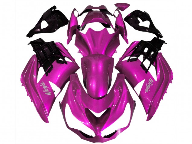 2012-2024 Kawasaki ZX14R ZZR1400 Motorcycle Fairings - Hot Pink Black UK Manufacturers
