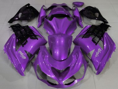 2012-2024 Kawasaki ZX14R ZZR1400 Motorcycle Fairing - Purple Black UK Manufacturers
