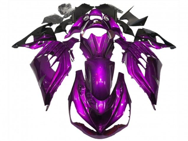 2012-2024 Kawasaki ZX14R ZZR1400 Motorcycle Fairings - Purple Black UK Manufacturers
